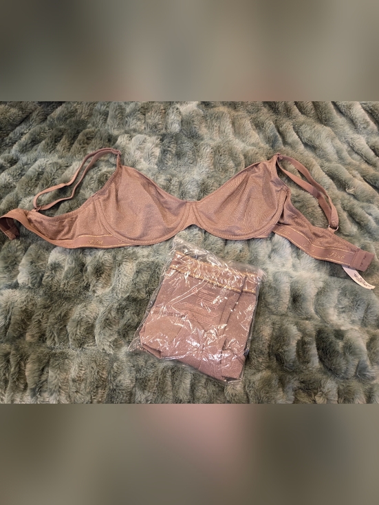 PINK Victoria's Secret Other - PINK Victorua's Secret Sheer Underwire Bra and Matching Boyshort - Iced Coffee
